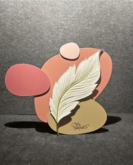 Soft Harmony Feather – 3D Resin Wall Decor
