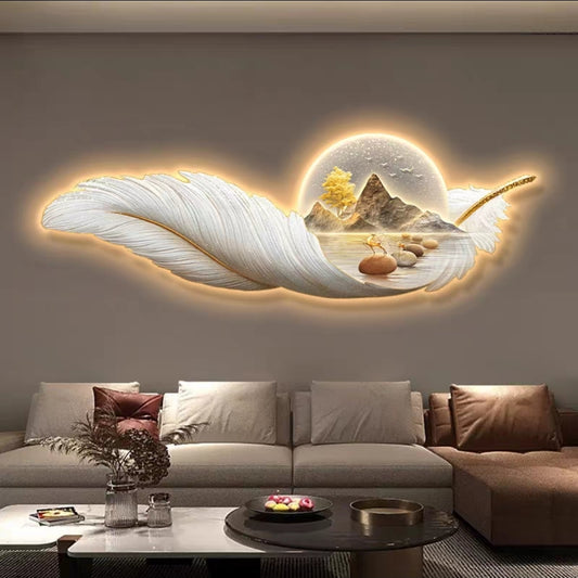 Feathered Tranquility – LED Painting