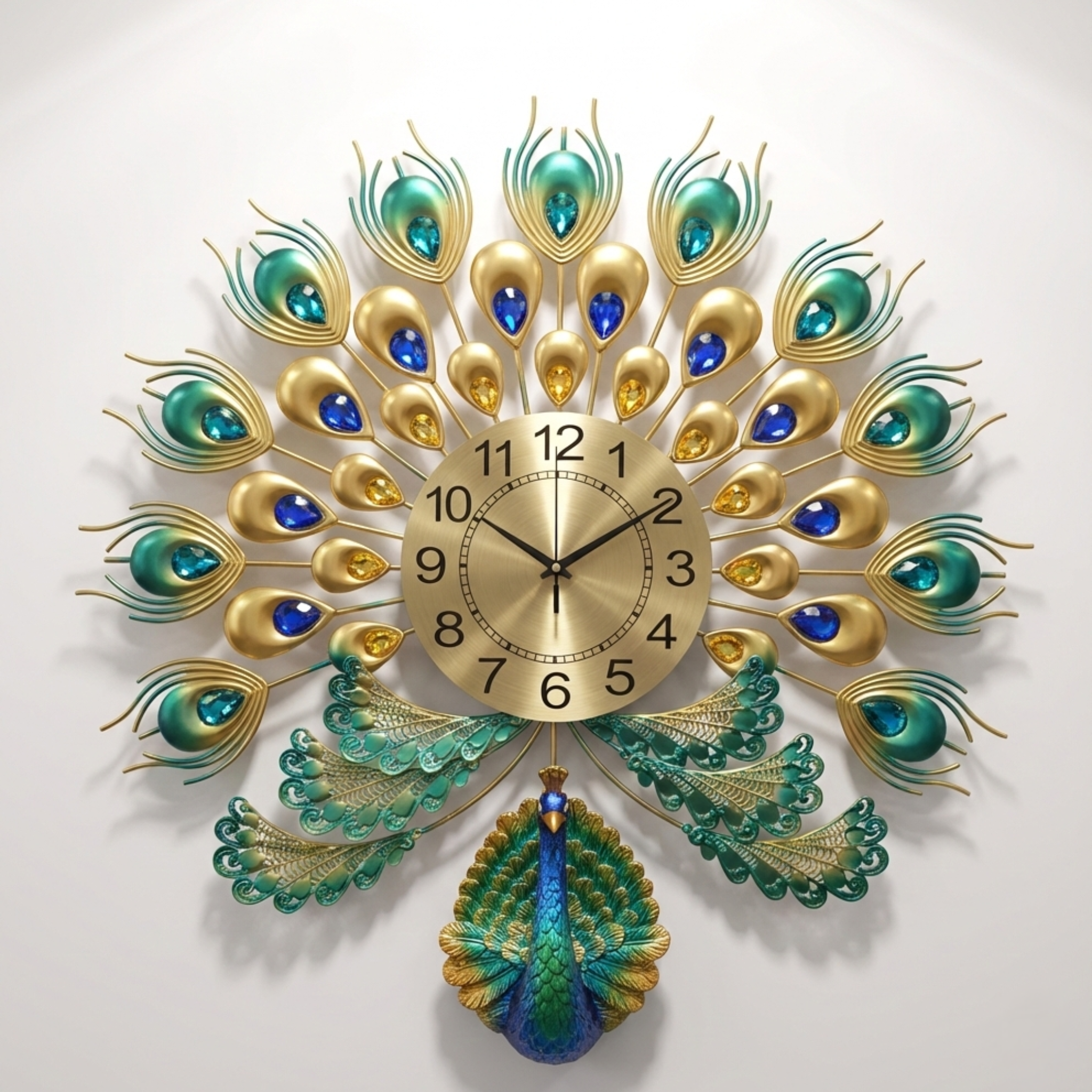 Peacock wall clocks