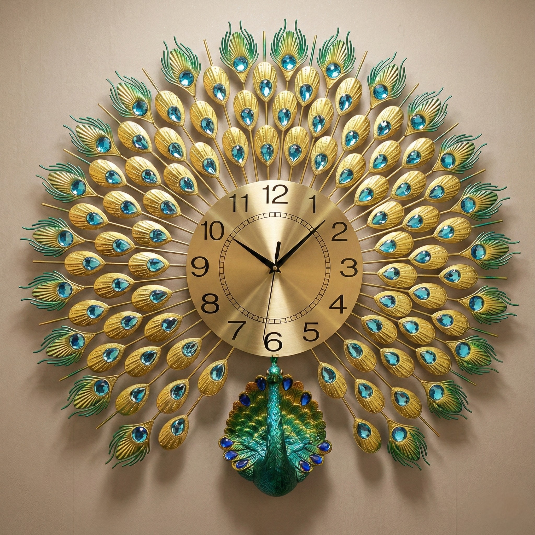 Peacock wall clocks
