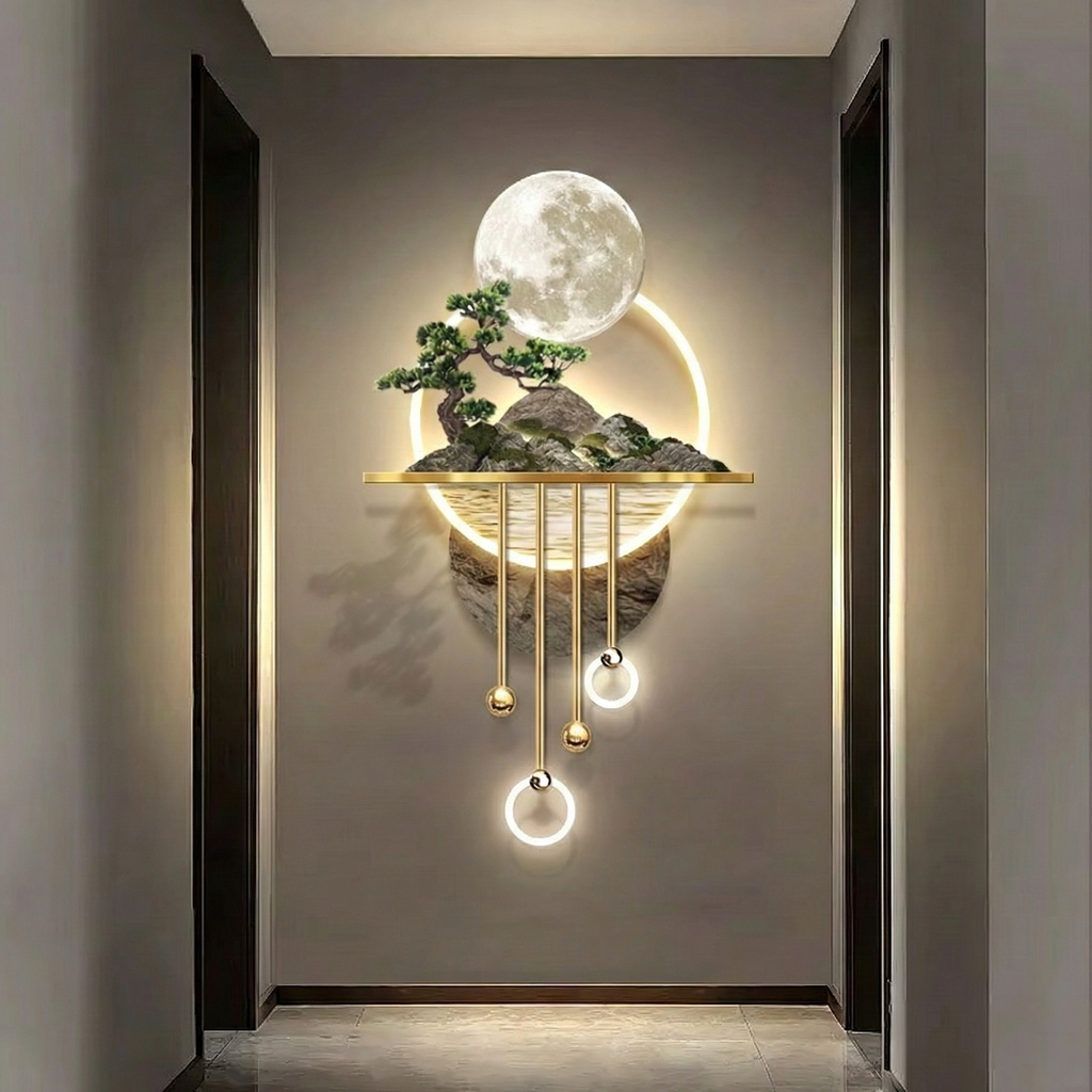 3D Crystal wall decor with led lights
