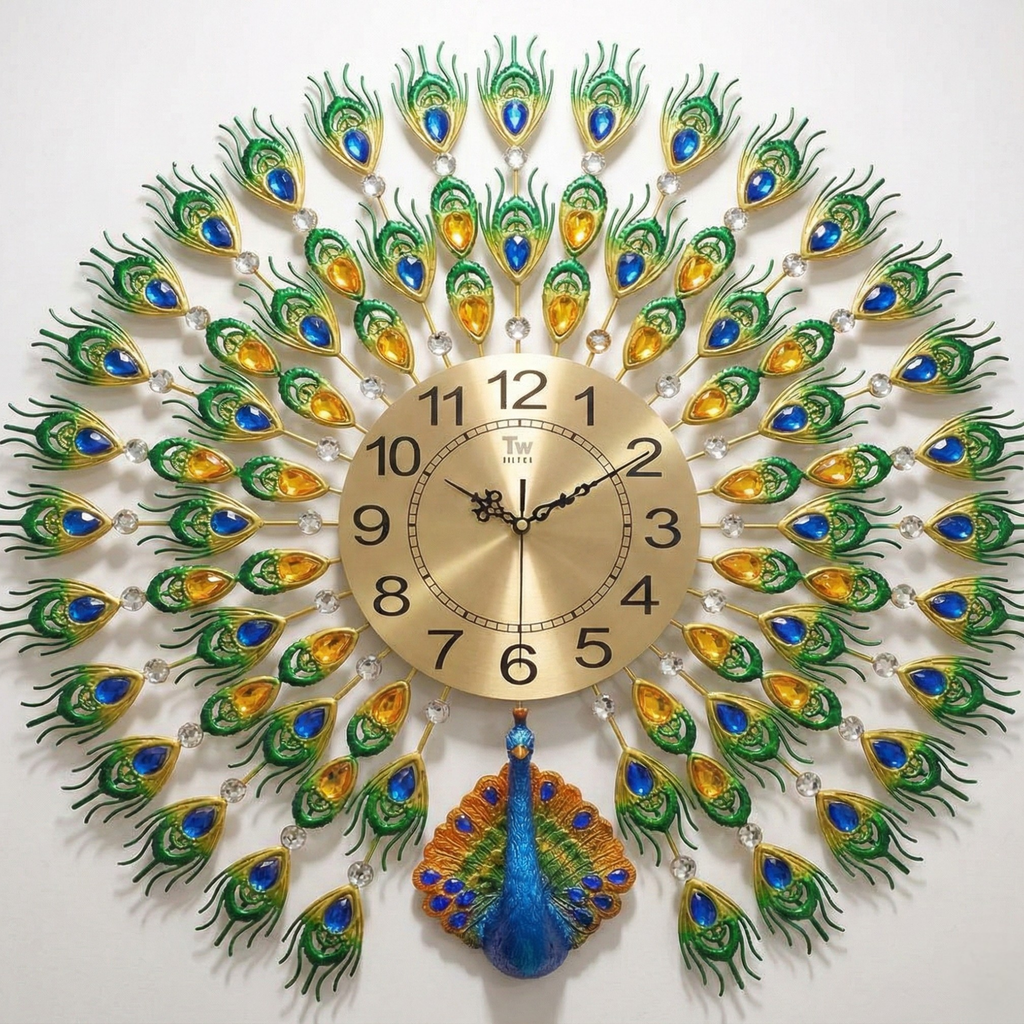 Peacock wall clocks