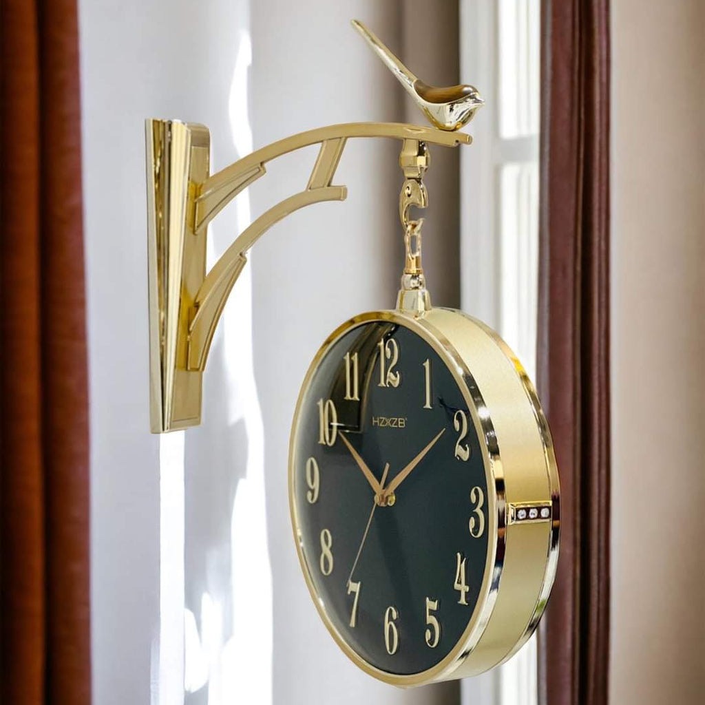 Vintage Dual Dial Hanging Clock – Songbird Accent
