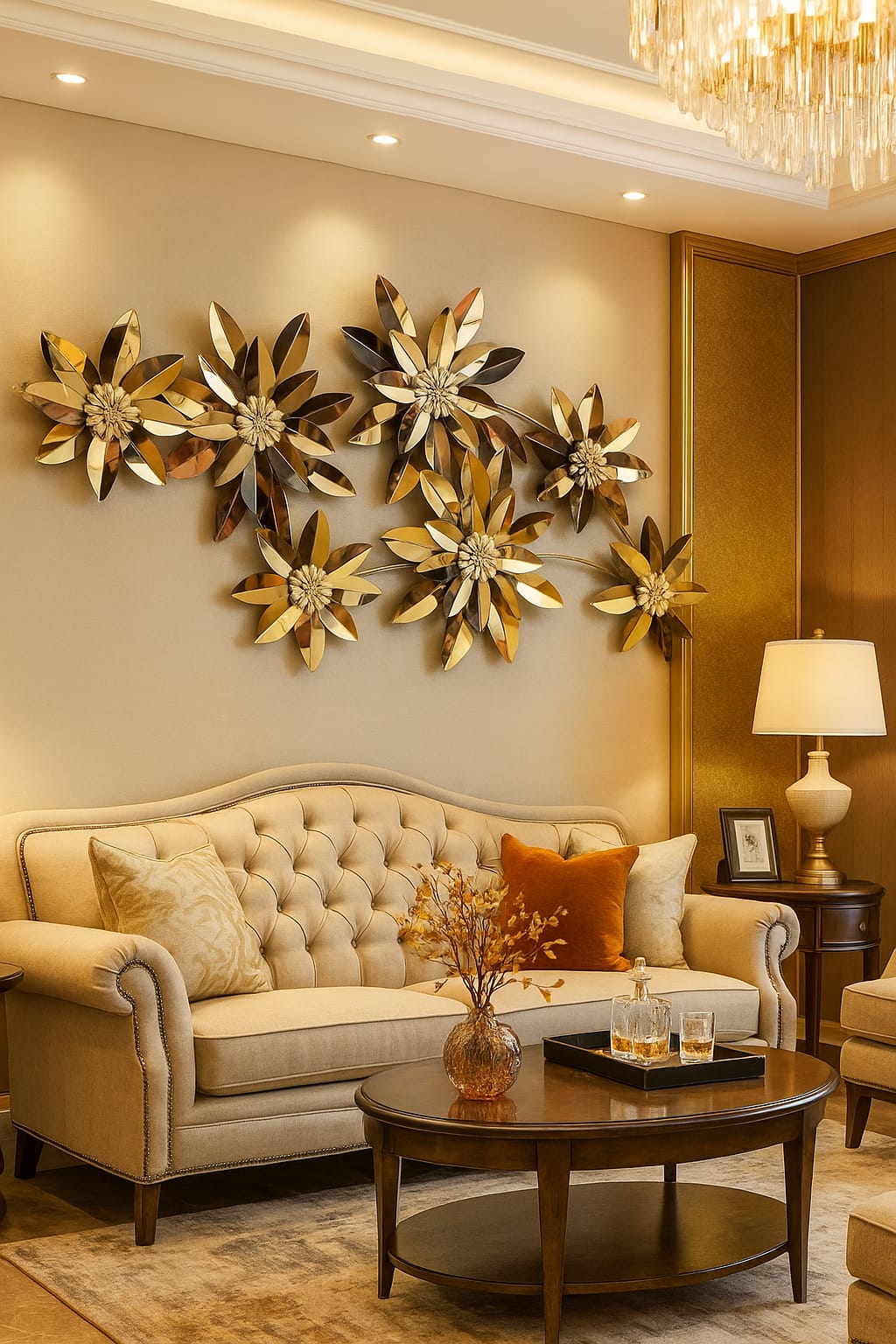 Golden Bloom Wall Art