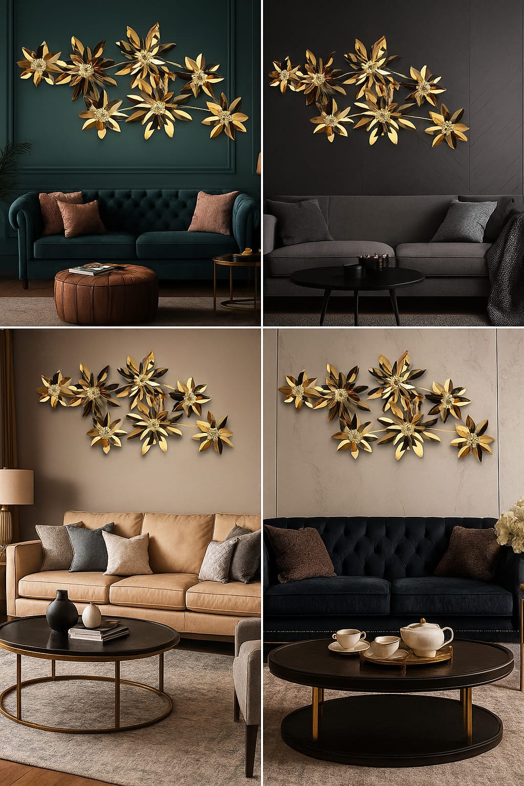Golden Bloom Wall Art