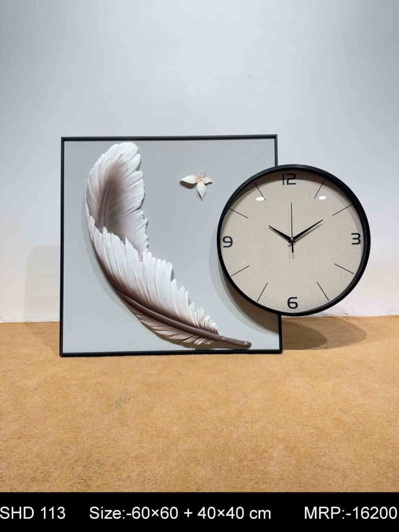 3D Imported wall clocks with metal framing