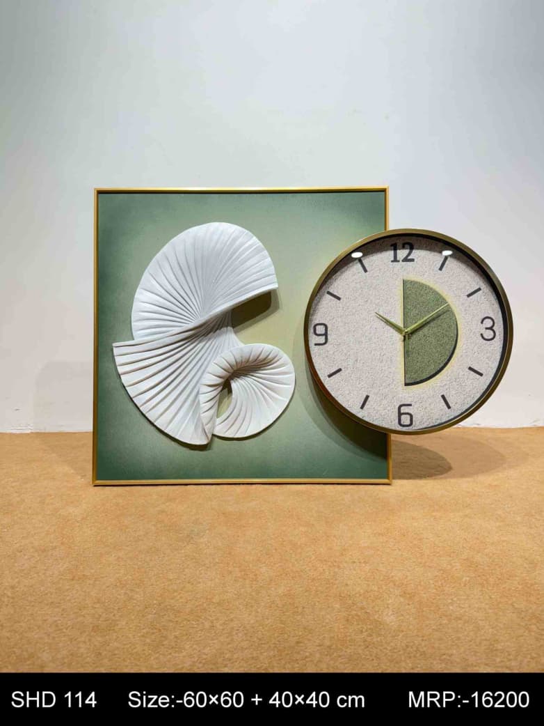 3D Imported wall clocks with metal framing