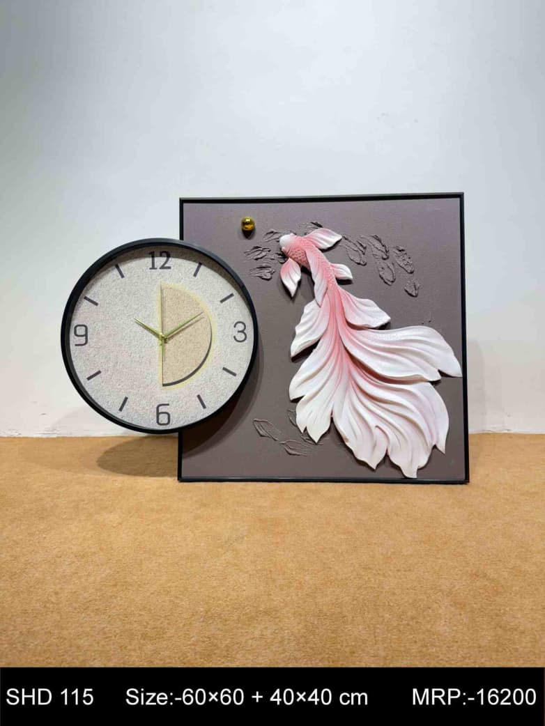 3D Imported wall clocks with metal framing