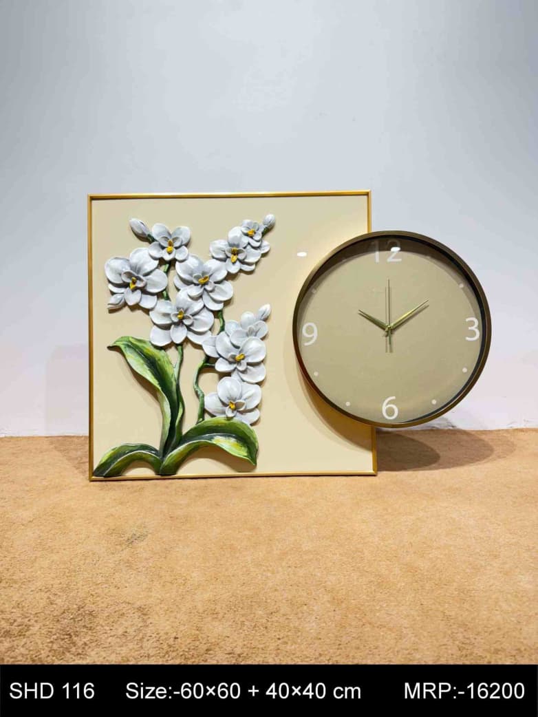 3D Imported wall clocks with metal framing