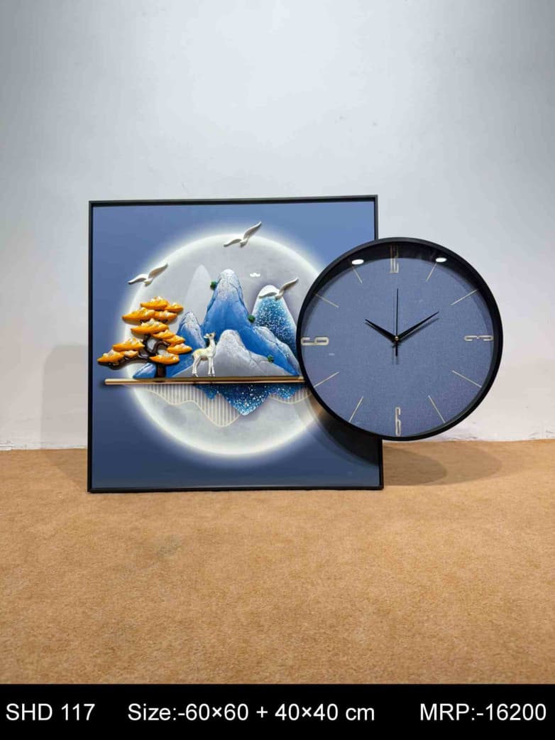 3D Imported wall clocks with metal framing