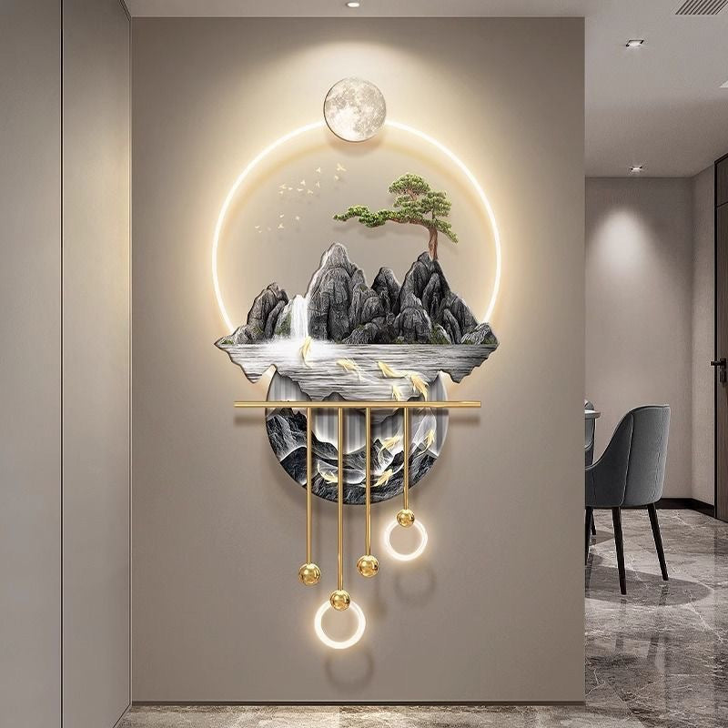 3D Crystal wall decor with LED lights