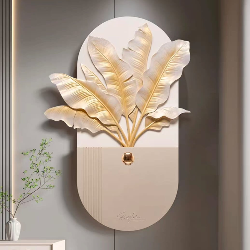 Golden Leaves 3D Wall Art