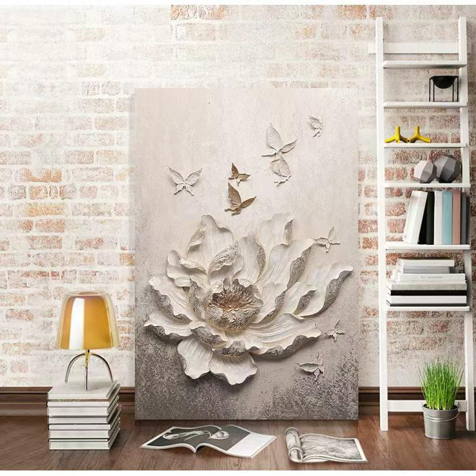 3D Floral Wall Art With Butterflies