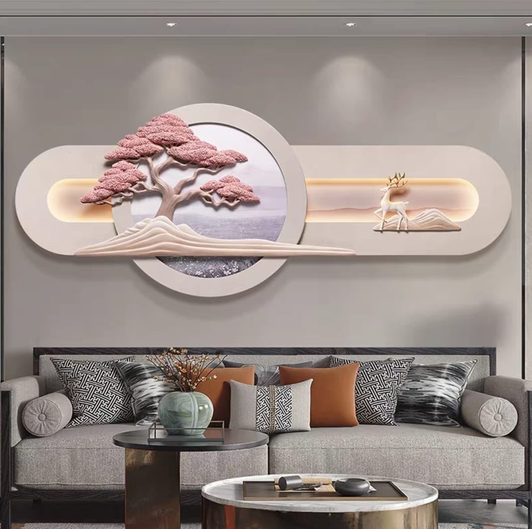 Relife Sakura Deer LED Luxury Wall Decor - Premium 3D Illuminated Art Panel