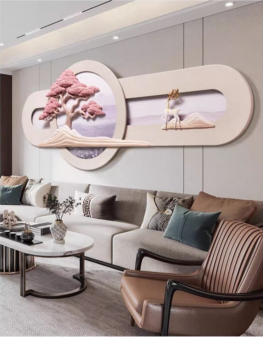 Relife Sakura Deer LED Luxury Wall Decor - Premium 3D Illuminated Art Panel