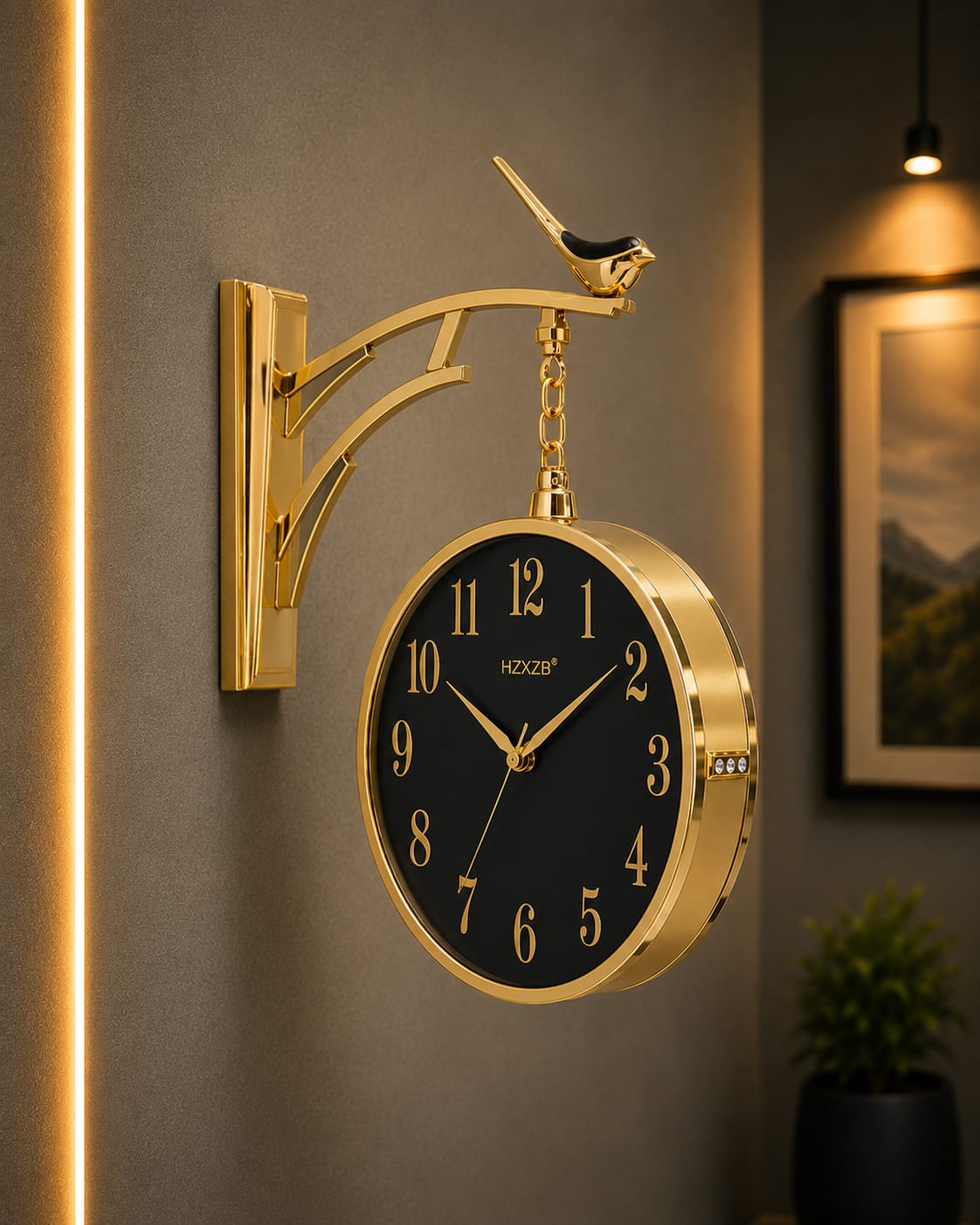 Vintage Dual Dial Hanging Clock – Songbird Accent