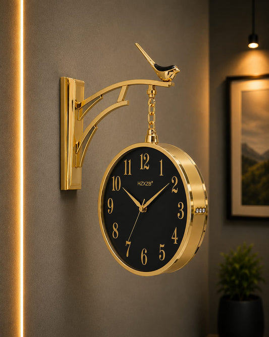 Vintage Dual Dial Hanging Clock – Songbird Accent