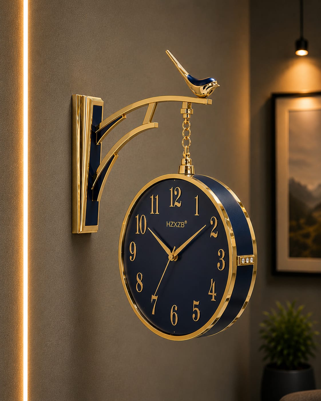 Vintage Dual Dial Hanging Clock – Songbird Accent