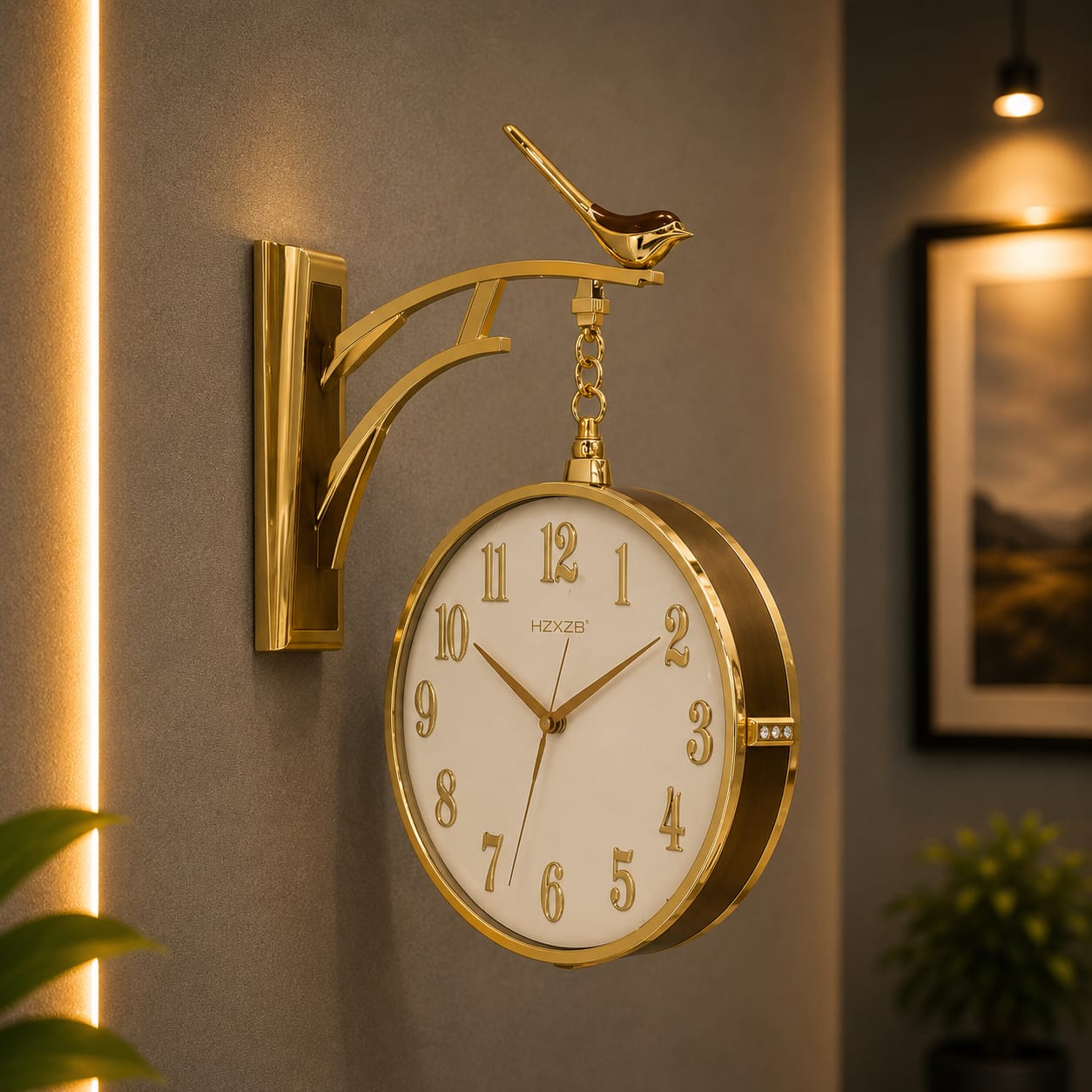 Vintage Dual Dial Hanging Clock – Songbird Accent
