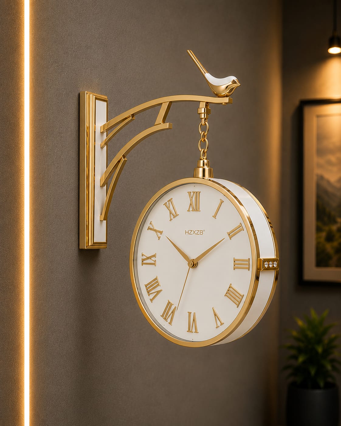 Vintage Dual Dial Hanging Clock – Songbird Accent