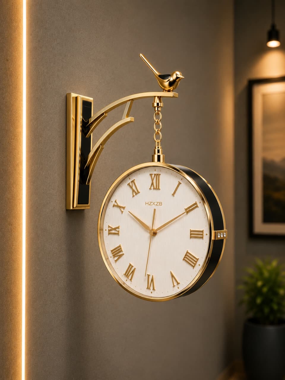 Vintage Dual Dial Hanging Clock – Songbird Accent
