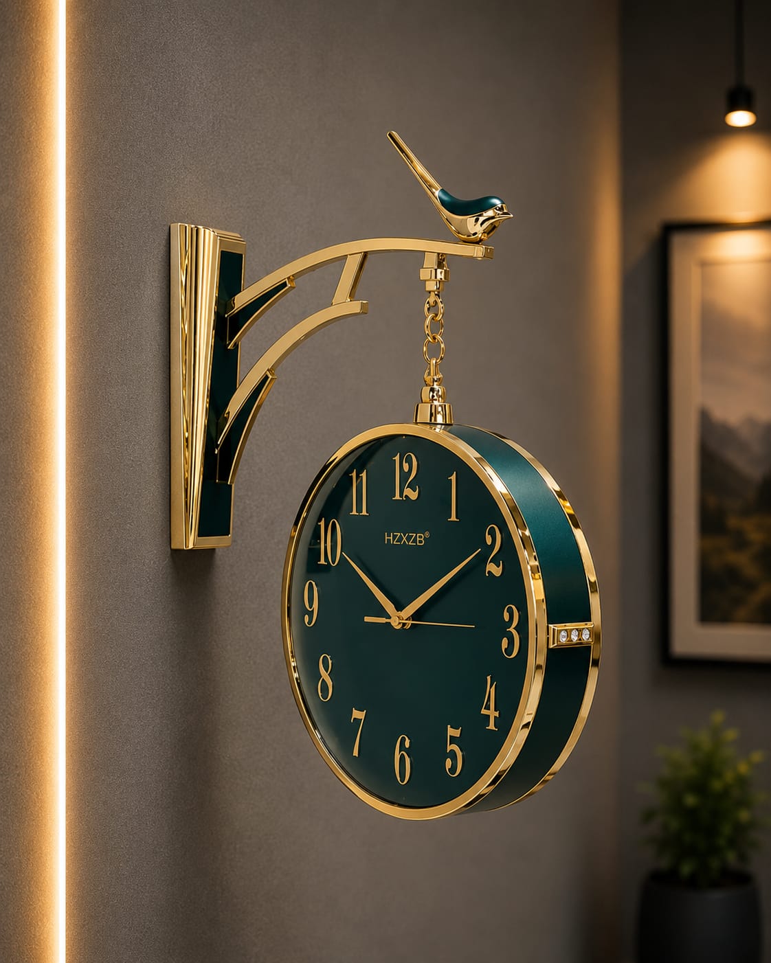 Vintage Dual Dial Hanging Clock – Songbird Accent