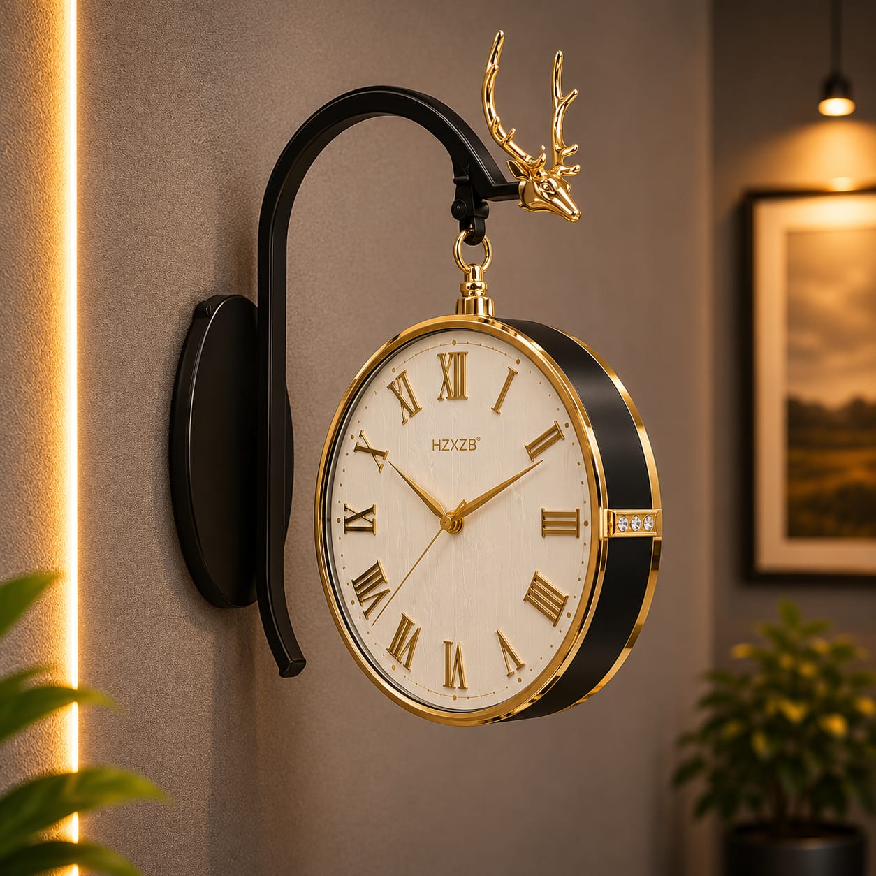Vintage Dual Dial Hanging Clock – Luxe Numerals