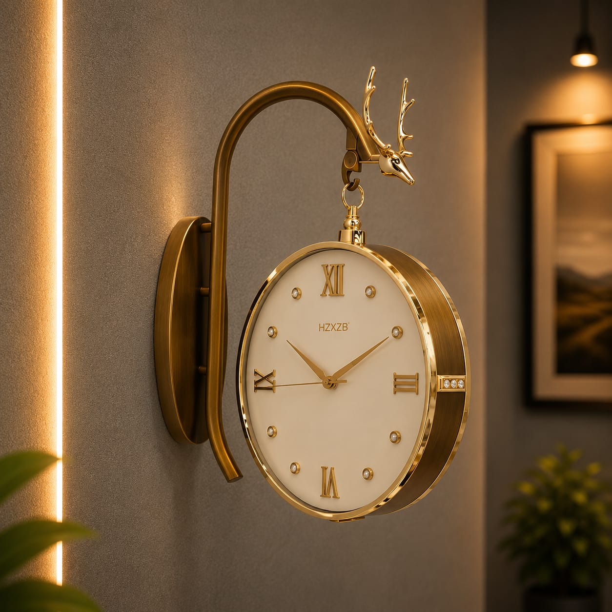 Vintage Dual Dial Hanging Clock – Luxe Numerals
