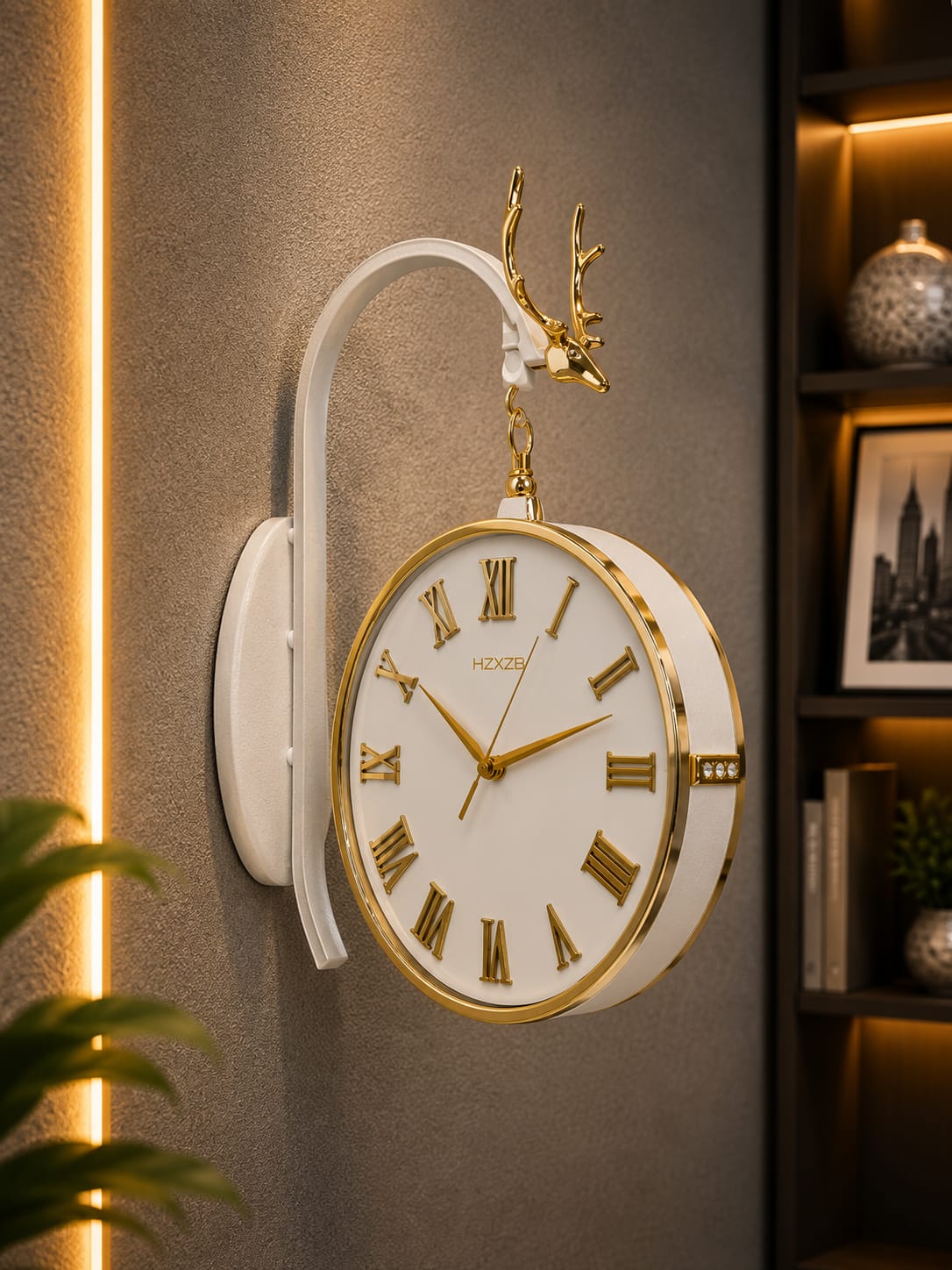 Vintage Dual Dial Hanging Clock – Luxe Numerals