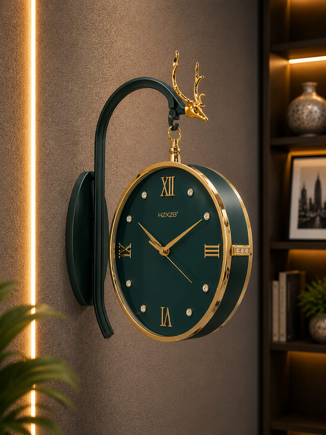 Vintage Dual Dial Hanging Clock – Luxe Numerals