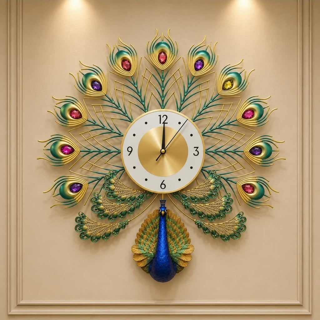 Peacock wall clocks