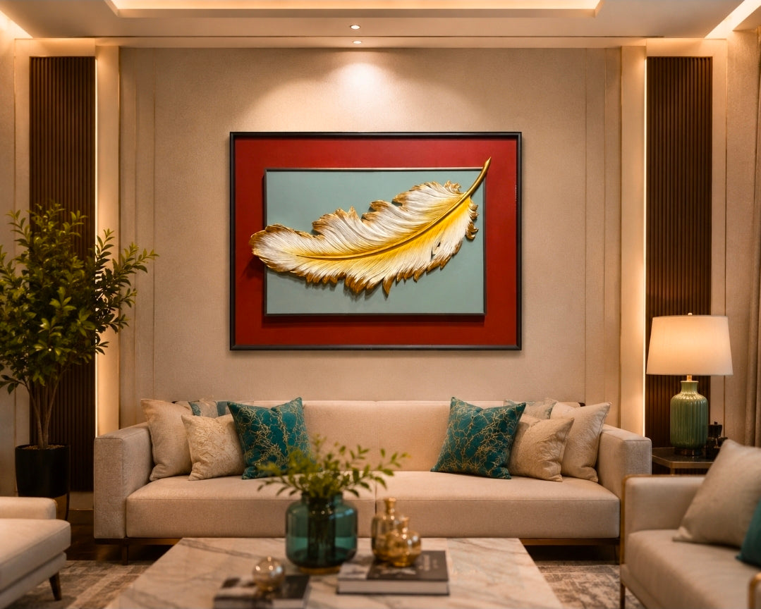 3D Turquoise Bloom Wall Painting - Luxury Floral Statement Decor