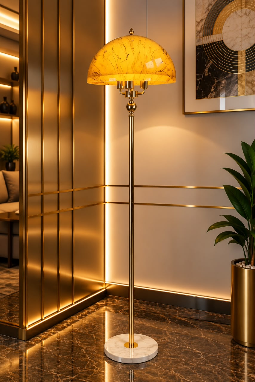 Luxury Dome Shade Floor Lamp