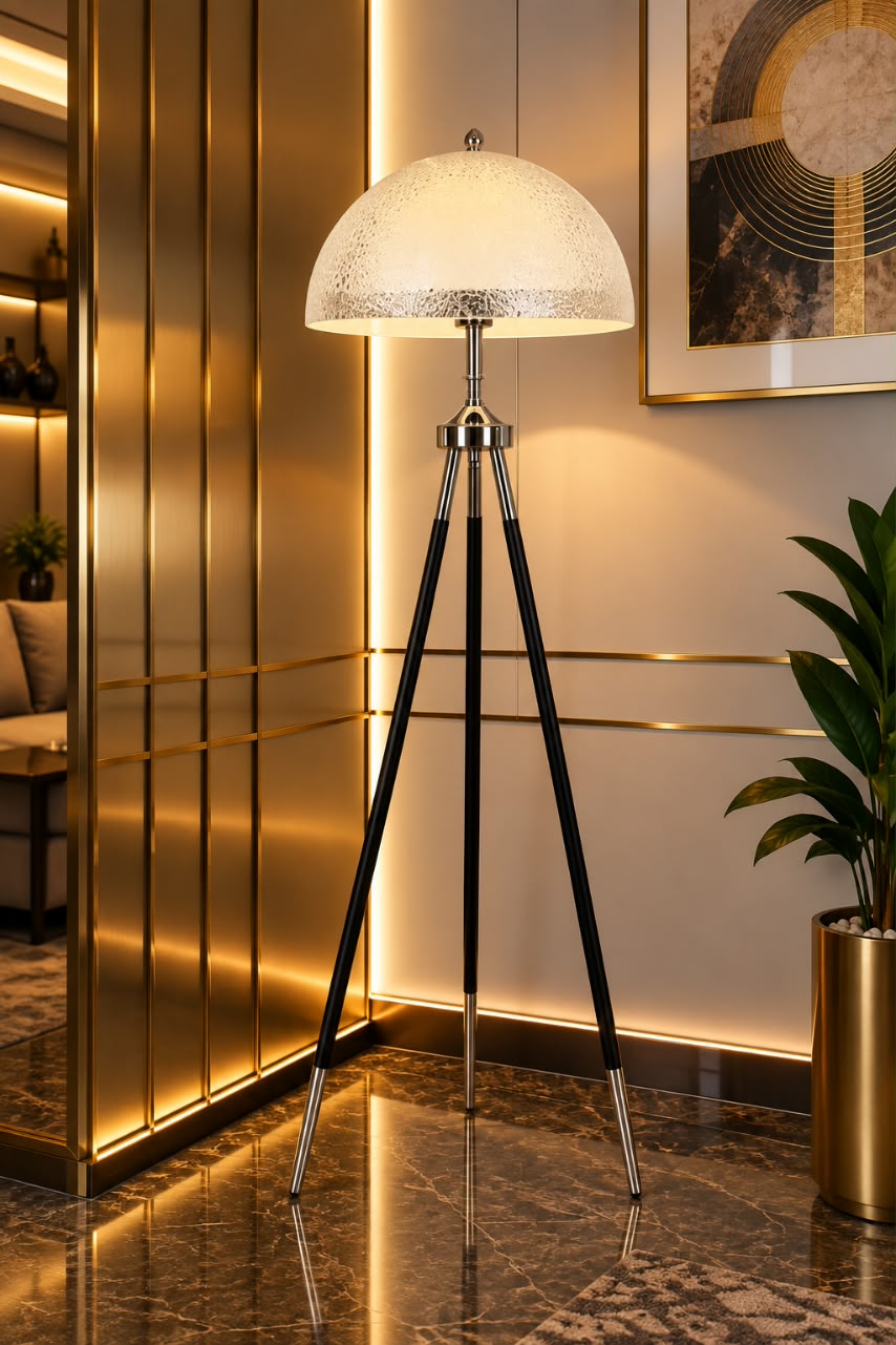 Luxury Tripod Dome Floor Lamp