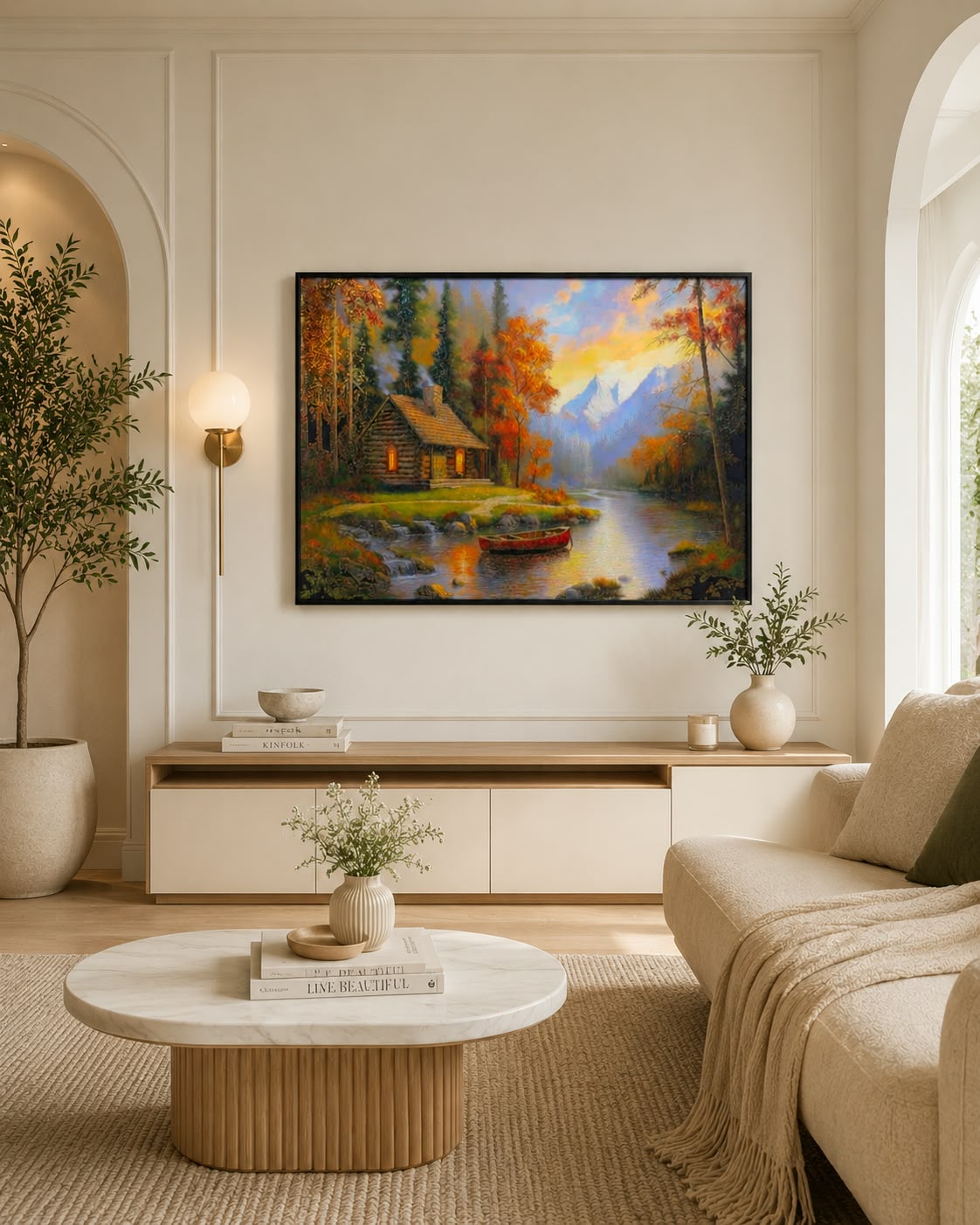 Premium Leather Wall Painting Elegant Scenic & Artistic Wall Decor