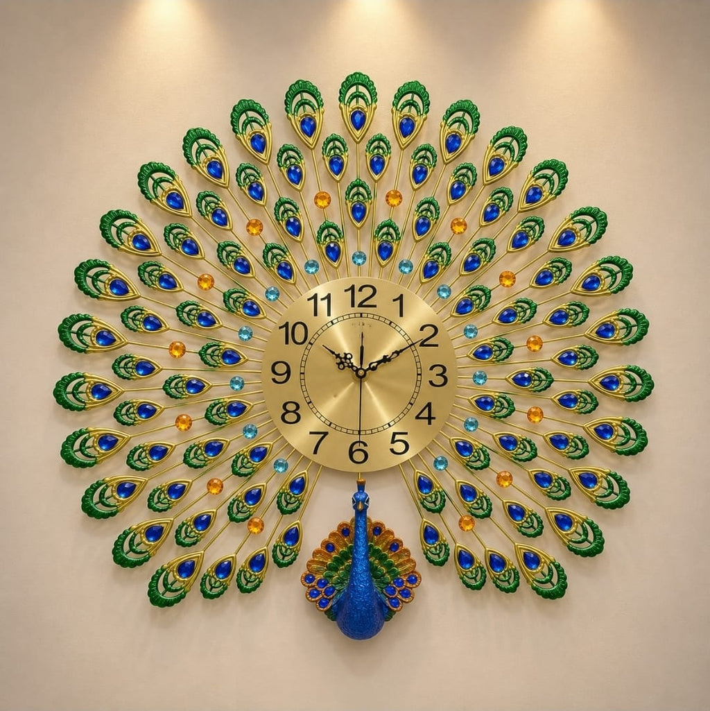 Peacock wall clocks