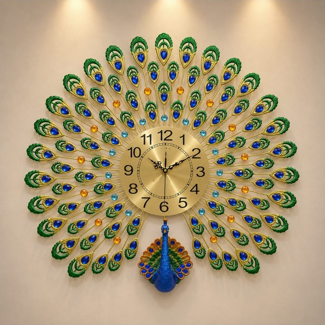 Peacock wall clocks