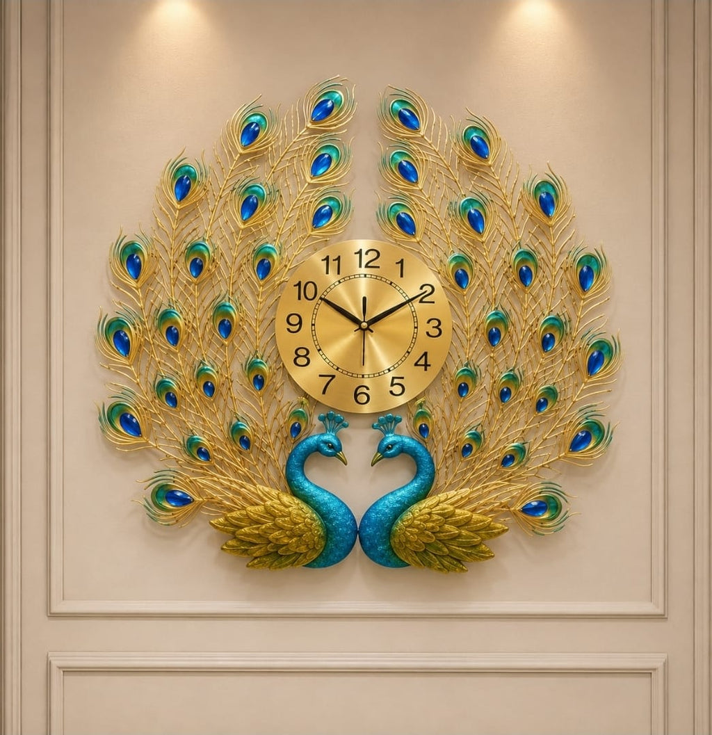 Peacock clock