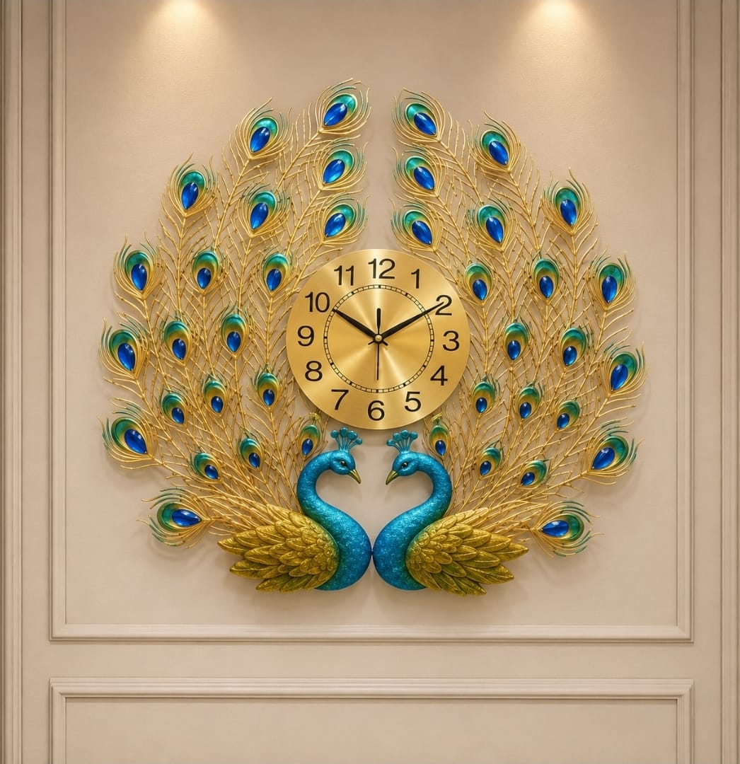 Peacock clock