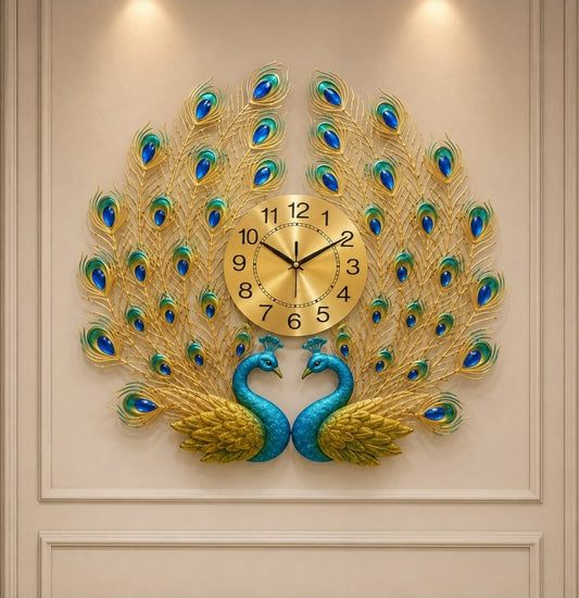 Peacock clock