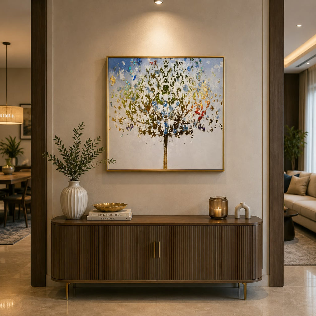 Premium Leather Wall Painting Elegant Modern Artwork