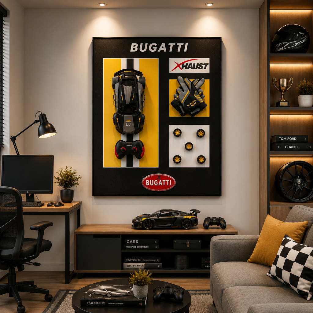 RC Racing Cars Premium Wall Painting Luxury Automotive Art Décor (80×60 cm)