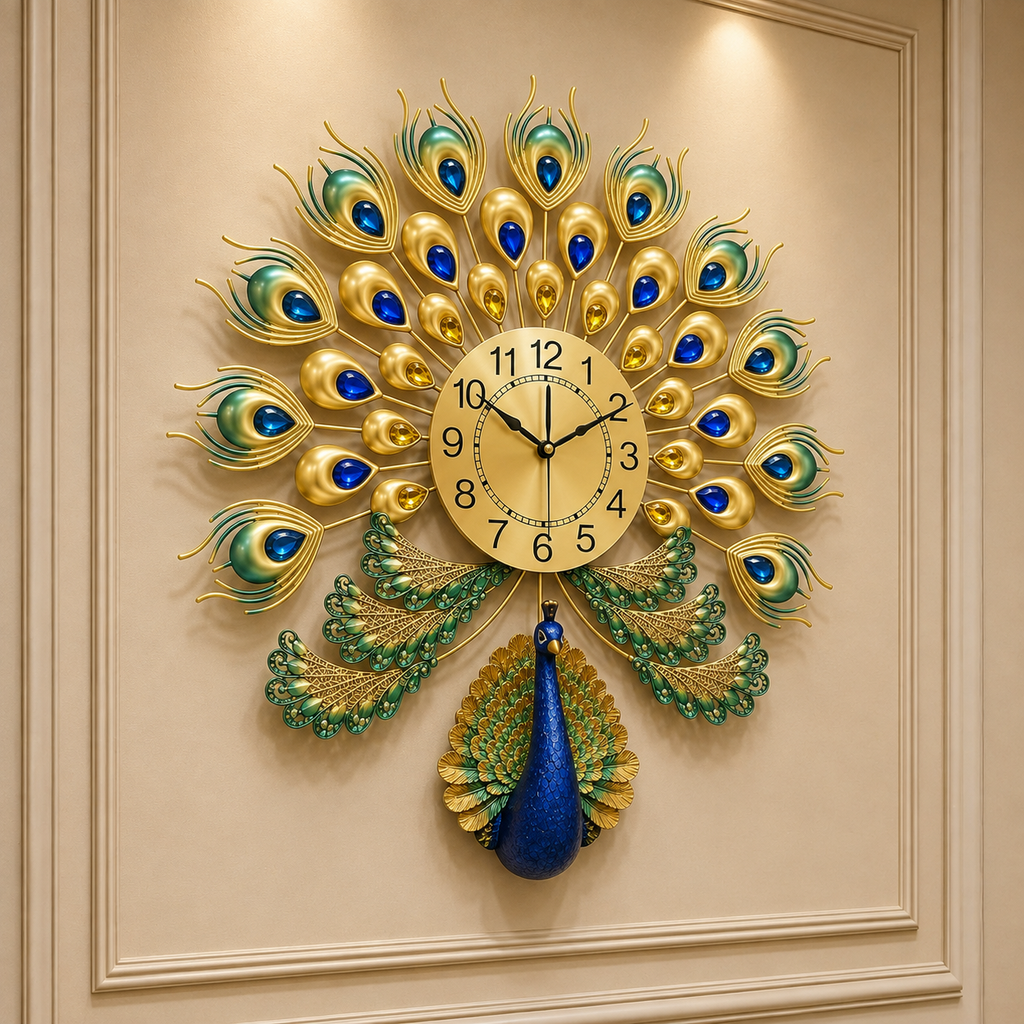 Peacock wall clocks