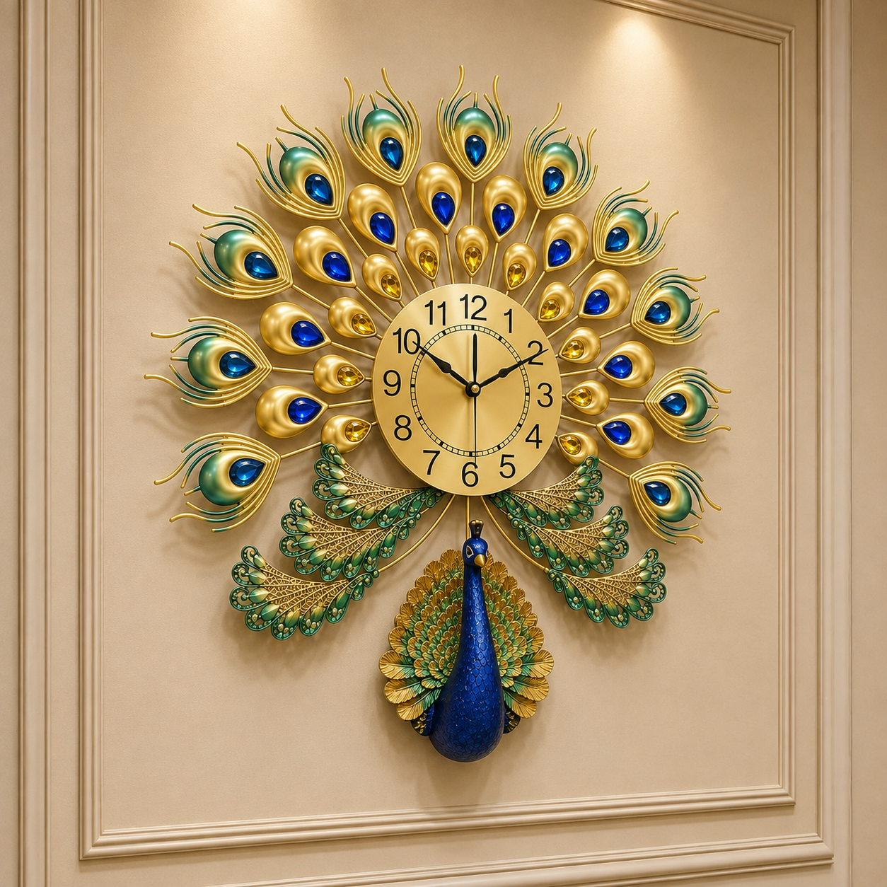 Peacock wall clocks