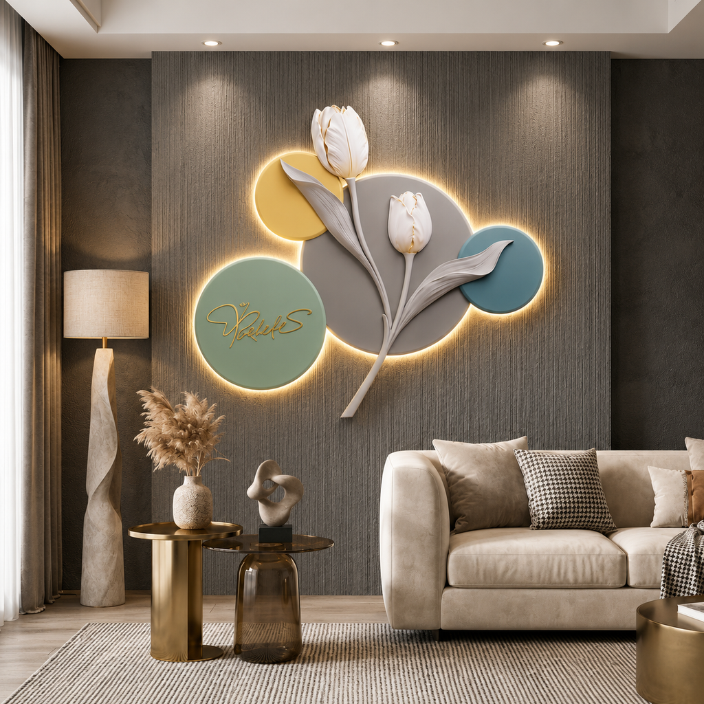 Relife Luxury Floral LED Wall Decor