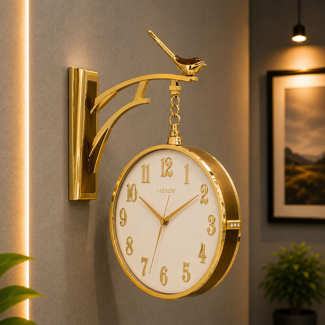 Vintage Dual Dial Hanging Clock – Songbird Accent