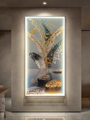 LED Crystal Painting Porcelain Decoration Painting Remote Control Wall Art Hanging Painting