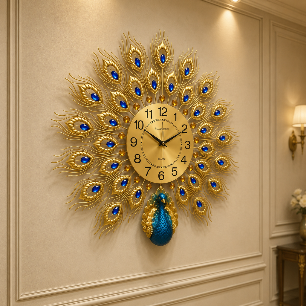 Peacock wall clocks