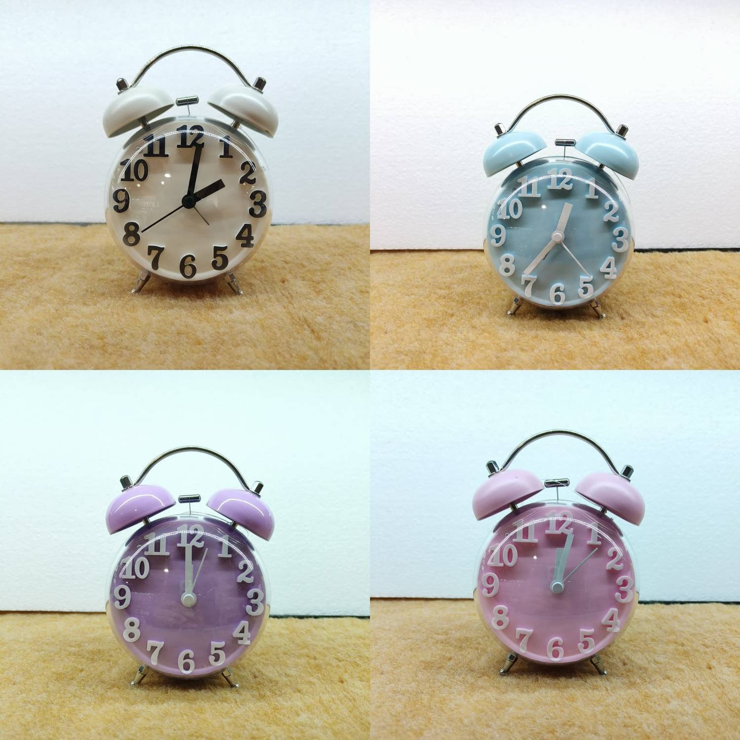 Table clock Retro Twin Bell Alarm Clock - Pastel Color Collection