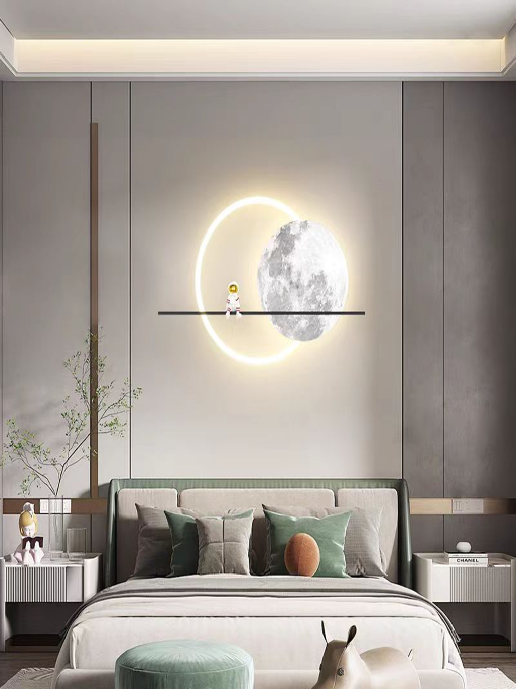 Lunar Dreamer LED Metal Art